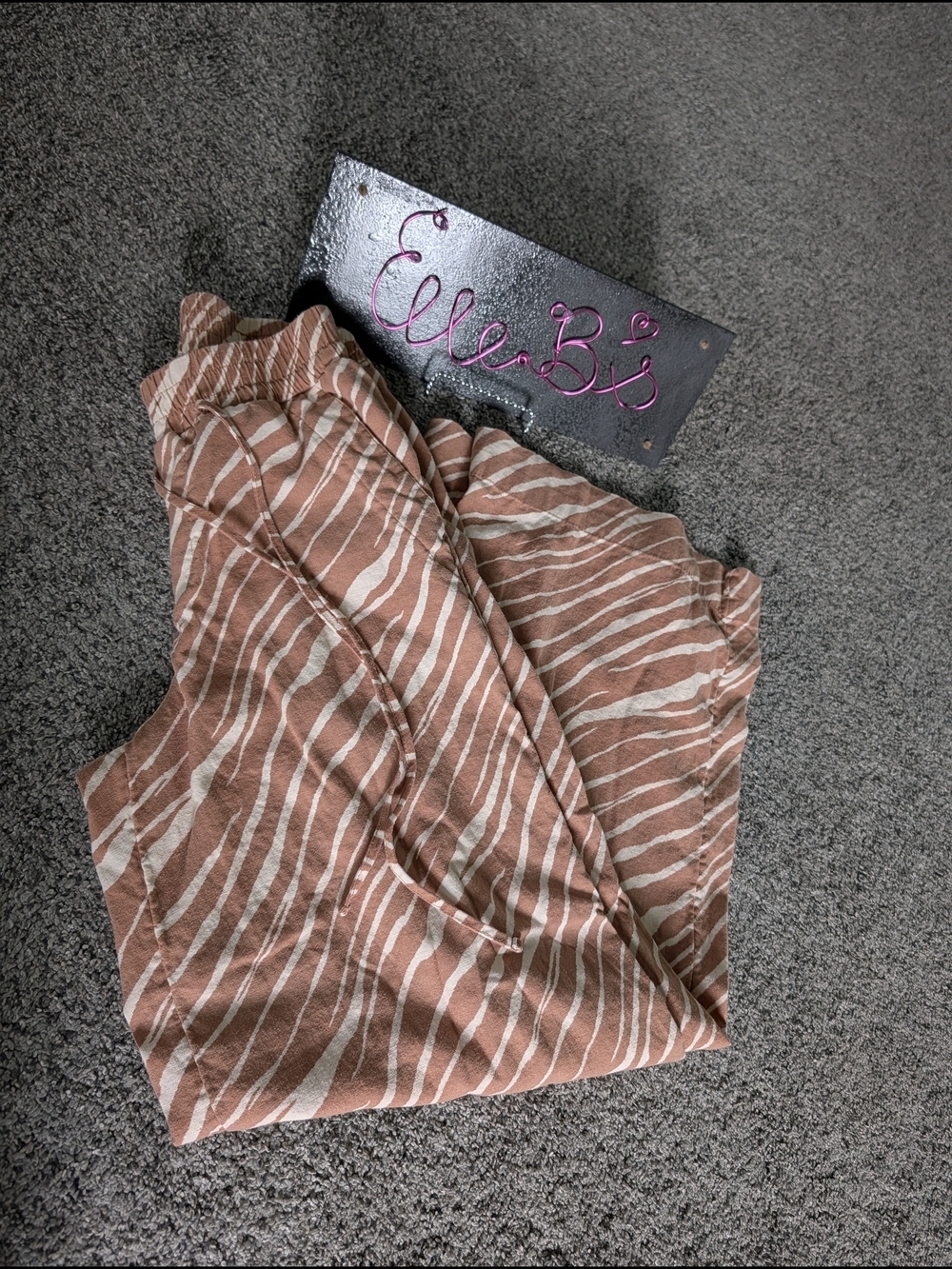 Euc A New Day Zebra Print Linen Pants Xs